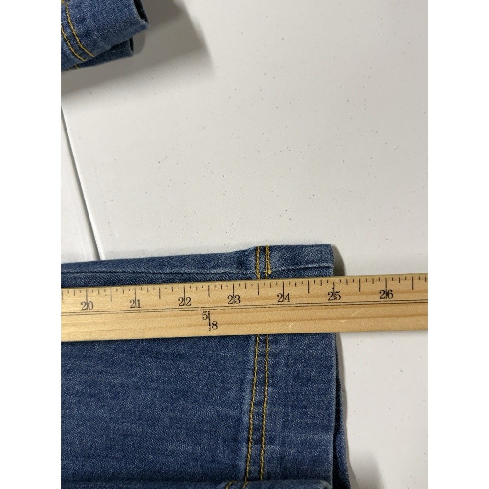 Pilcro Anthropologie High Rise Crop Wide Leg Jeans Women's 27 Soft Denim Belted - Picture 14 of 14